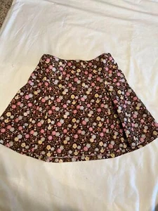 Gymboree Brown Skirt w/ Multicolored Flowers, Size 10 - Picture 1 of 3