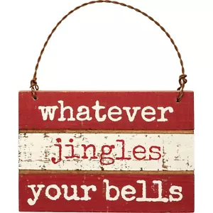 Primitives by Kathy Holiday Ornament Sign Jingle Your Bells Christmas Gift Decor - Picture 1 of 4