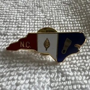 Vintage North Carolina Jaycees Pinback Metal Lapel Pin - Picture 1 of 6