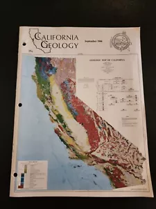 California Geology Magazine September 1984 With California Water Challenge Map - Foto 1 di 13