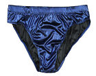 Sous-vêtements brefs bikini bleu métallisé pour homme Intimo