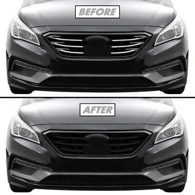 Vinilo apagón eliminación de cromo para Hyundai Sonata 2017 moldura de parrilla Foto 1 de 4