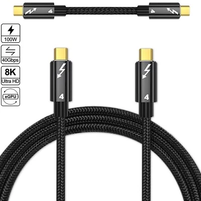 USB 4 Type C TO USB C Power Charging charger Cable 40Gbps 8K 60Hz Thunderbolt 4 - Image 1 of 4