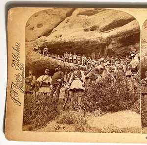Antica cartolina stereovista 1897 J. F. Jarvis della storia della guerra greco-turca - Foto 1 di 3