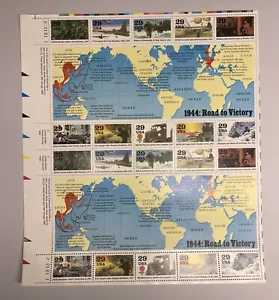 USA 1995 Sc#2981 32c 1945 World War II 50th Anniv. Sheet of 20 Stamp MNH XF - Picture 1 of 2