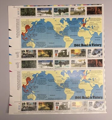 USA 1995 Sc#2981 32c 1945 World War II 50th Anniv. Sheet of 20 Stamp MNH XF - Image 1 of 2