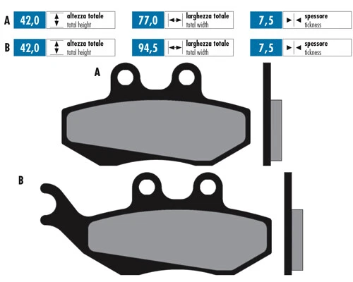 Polini Pastiglie Pasticche Freno 174.0017 Beverly Madison Derapage CRE Senda ETX - Immagine 1 di 1