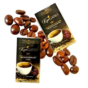 15 Sachets X 21g Gano Excel Cafe Ganolicious Gano 3 in 1 Coffee with Ganoderma - Picture 1 of 7