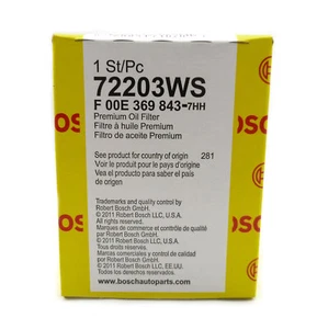 Bosch Original Oil Filter 72203WS Fits Cadillac Catera 01-05 Saturn V6 3.0 - Picture 1 of 4