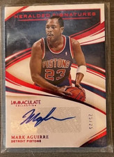 2019-20 Panini Immaculate Heralded Signatures /25 Mark Aguirre #HS-MAG Auto