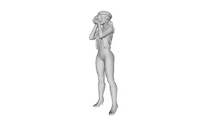 Printle B Femme 168 Sexy Hot Photographer Girl Figure for Dioramas Train Sets - Picture 1 of 11