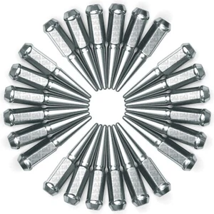 Set of 24 12x1.25mm Chrome Spike Lug Nuts For Nissan Hardbody Pickup Pathfinder - Picture 1 of 5