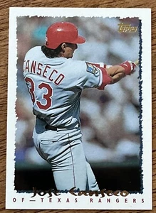 Topps Baseball 1995 JOSE CANSECO #300 Rangers - Foto 1 di 2