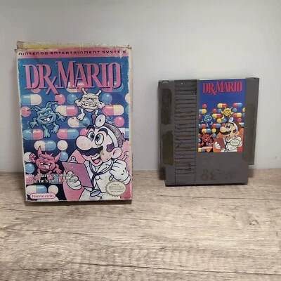 Dr. Mario - Nintendo NES - Authentic Video Game With Box No Manual Tested Works - Image 1 of 4