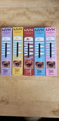 NYX Vivid Matte Liquid Eyeliner. Lot of 5 Various colors. - Image 1 of 4