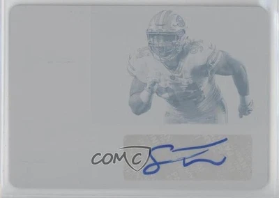 2017 Panini Contenders Printing Plate Cyan 1/1 Solomon Thomas Rookie Auto RC 0o9 - Image 1 of 3