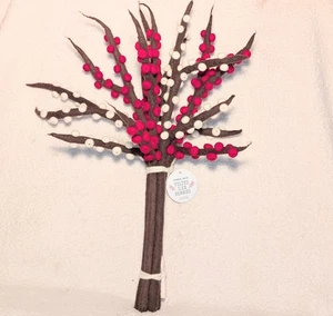 NEW Trader Joe’s Holiday Felted Ilex Berries Branches Christmas Decor Bouquet - Picture 1 of 7