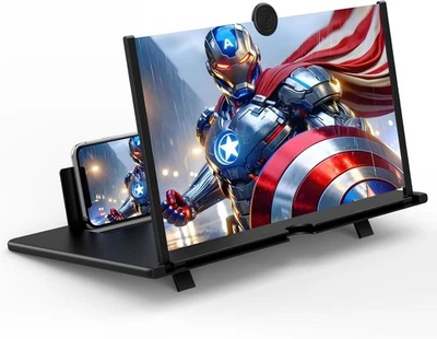 Cell Phone Screen Magnifier 18" 3D HD Projector Magnifying Enlarger for Movies - Image 1 of 4