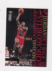 Bonita tarjeta 1995-96 UD Collector's Choice - He's Back # M3 Michael Jordan - Imagen 1 de 2