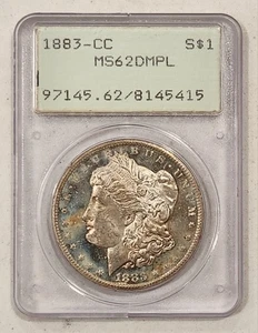 1883-CC MS62DMPL (Deep Mirror Proof Like) Morgan Silver Dollar PCGS Certified - Picture 1 of 4