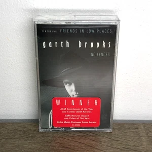 Garth Brooks No Fences Cassette Tape 1990 Country Music Album Promo Sticker New - Picture 1 of 13