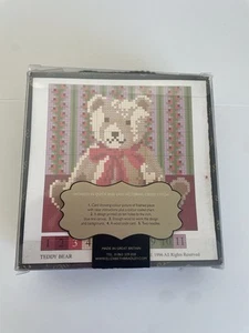Elizabeth Bradley Needlepoint Kit “Teddy Bear” Victorian Cross Stitch completed - Picture 1 of 16