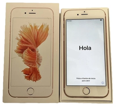 Apple iPhone 6S 64 GB Oro Rosa/Rosa Desbloqueado Con Caja Original, Auriculares Foto 1 de 4