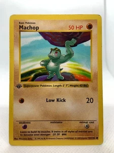 Machop 1. Edition Shadowless Base Set 1999 Pokemon 52/102 - Bild 1 von 14