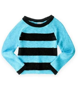 Justice Girls Striped Shimmer Knit Sweater, Blue, 5 - Picture 1 of 1