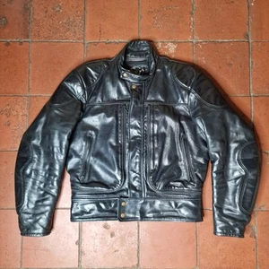 Chaqueta deportiva de cuero para motocicleta Furygan para hombre XL 48" pecho negro motociclista - Imagen 1 de 21