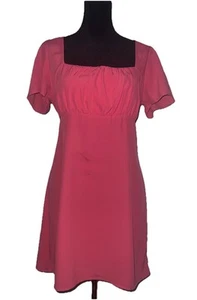 Forever 21 Mini Cocktail Dress Large Size Salmon Pink Short Sleeve A-line NWT - Picture 1 of 5