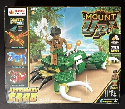 Block Tech Mount Up Greenback Crab 133 pcs W Ninja Rider Play Battle Set NEW - Image 1 of 4