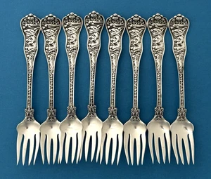Tenedor de pescado de ley Tiffany Olympian dientes ondulados 6 1/2" PRECIO CADA UNO - Imagen 1 de 7