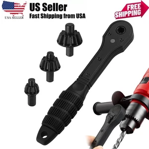 2-In-1 Ratchet Drill Chuck Key Wrench, Universal Double Head Chuck Key Replaceme - Picture 1 of 10