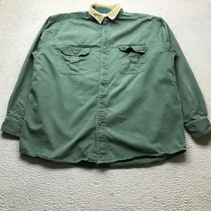 American Eagle Outfitters Workwear Button Up Shirt Mens XL Long Sleeve Green - Picture 1 of 11