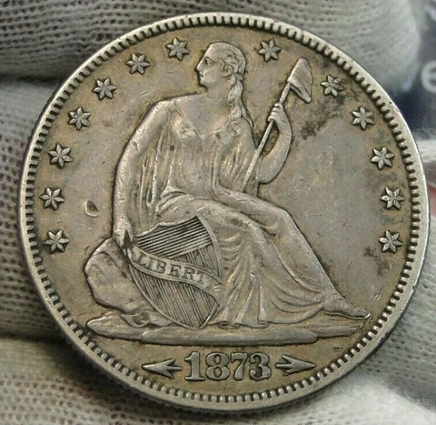 1873 Seated Liberty Half Dollar Cover