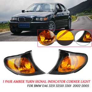 2xMarker Corner Light Parking Turn Signal Lamp For BMW 3 Series E46 2002-2005 - Foto 1 di 15