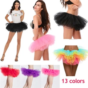 Sexy Adult Women's Classic 5 Layered Tulle Fancy Ballet Dress Tutu Skirts - Picture 1 of 27
