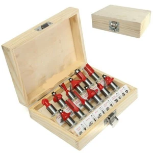 SET 12 FRESE FRESA PER LEGNO PER SCANALARE RIFILARE SANALATURE FRESATRICE 8 mm - Foto 1 di 1