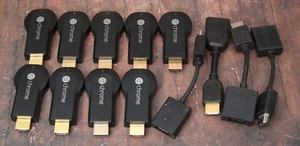 9 Google Chromecast Streaming HDMI Media Player (H2G2-42) W 4 Dongles- Untested - Picture 1 of 5