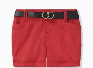 Pantalones Cortos Torrid Rojos 5 Pulgadas Elastizados Satén Mediana Cinturón Corto Talla 22 Nuevos - Imagen 1 de 6