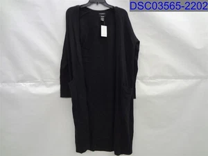 Halogen Womens Wool & Cashmere Long Cardigan Black XS HA412119MI 439092062632 - Picture 1 of 5