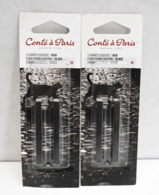 Conte a Paris 2B lápis de cor preto lote de 4 artistas ilustrativos de desenho - Imagem 1 de 4