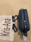 Women's Kris-Ana Blue faux leather camera cross body bag