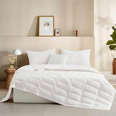 Puredown 75% Down Bed Blanket, TENCEL Lyocell Cover, King or Queen Comforter - Image 1 of 4