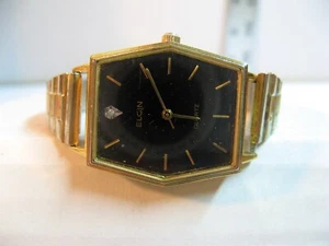 VINTAGE ELGIN ONE JEWEL WOMAN'S QTZ. WATCH/GOOD WORKING COND/KEEPS TIME/NEW BATT - Picture 1 of 8