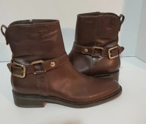 Geox Respira Leather Ankle Boots Ladies Brown Size EU 36 (US6) EUC - worn once - Picture 1 of 20