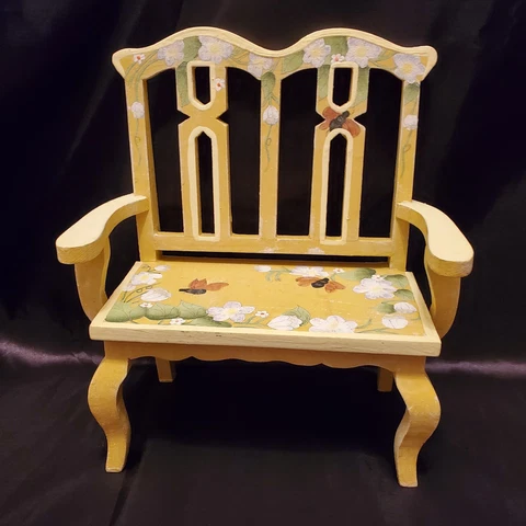 Vintage Nostalgic Doll Display Bench Cover