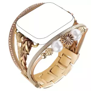 Lady Daisy Flower Bracelet iWatchband For Apple Watch Series 9 8 7 6 5 4 3 2 1 - Picture 1 of 19
