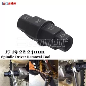 Motorcycle Front Wheel 17 19 22 24mm Axle Hex Spindle Driver Removal Tool Wrench - Imagen 1 de 8